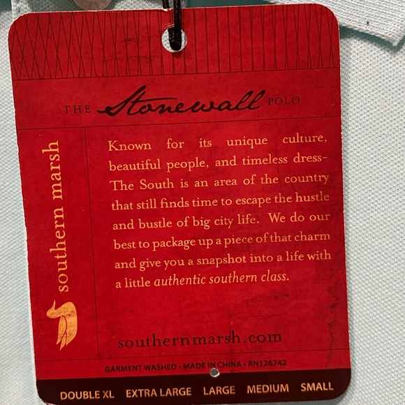 Brand New (Never Worn) Men’s Southern Marsh Stonewall Polo Large - Picture 8 of 12